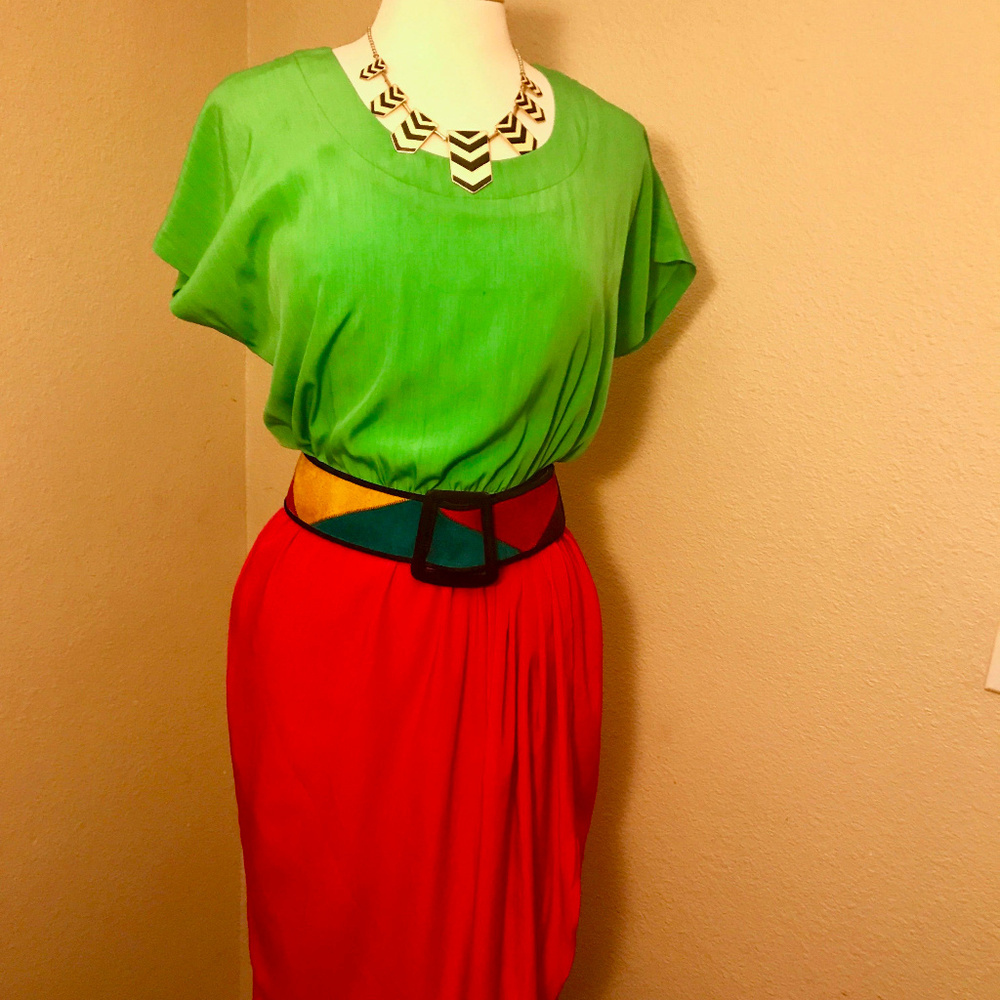 Vintage Leslie Fay Two-tone Dress